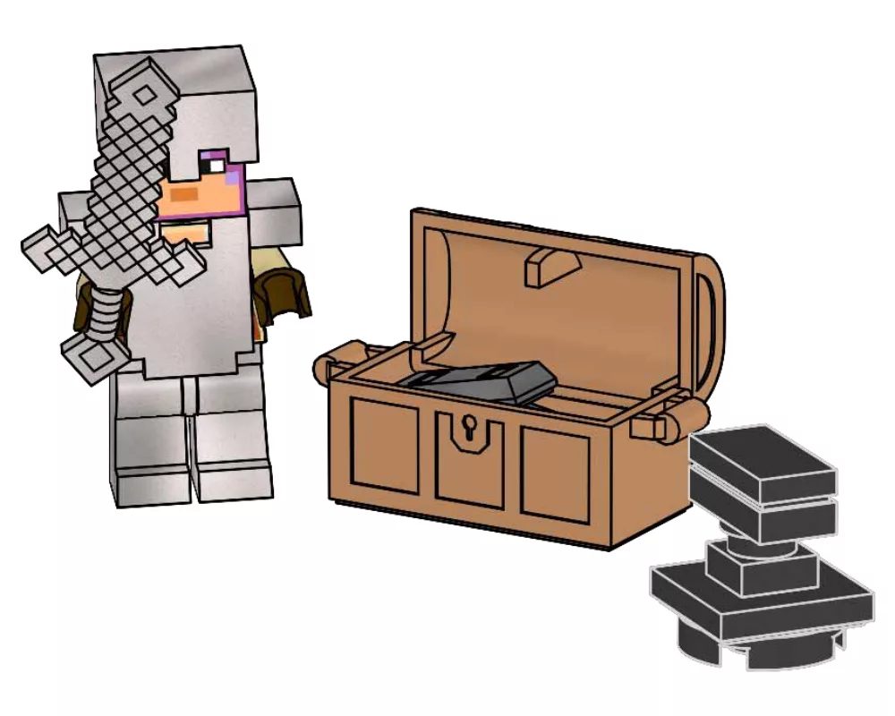 LEGO Minecraft 662309-1 Knight with Chest and Anvil