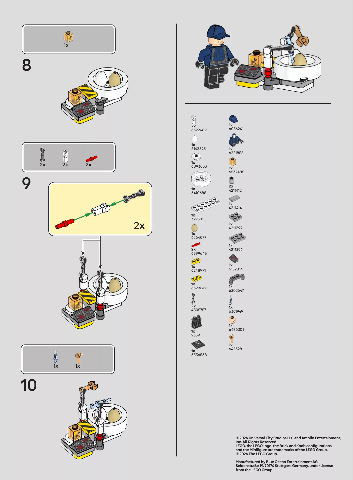 LEGO Jurassic World 951352-1 – technik laboratoryjny i inkubator jaj dinozaurów