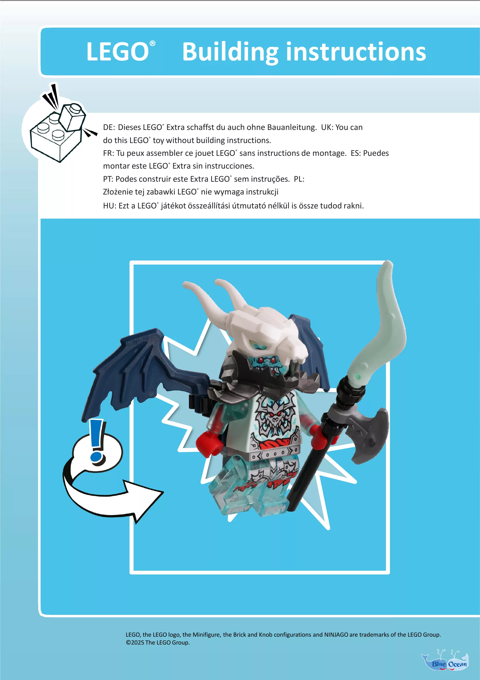 LEGO NINJAGO L0002198-1 Tyr - materiał Blue Ocean